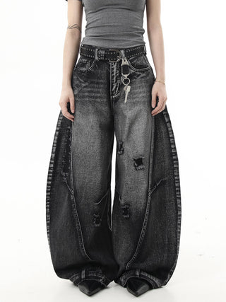 washed machete jeans