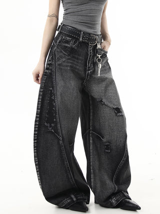 washed machete jeans