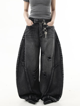 washed machete jeans