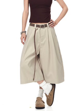 pleated cropped trousers