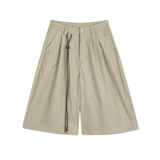 pleated cropped trousers