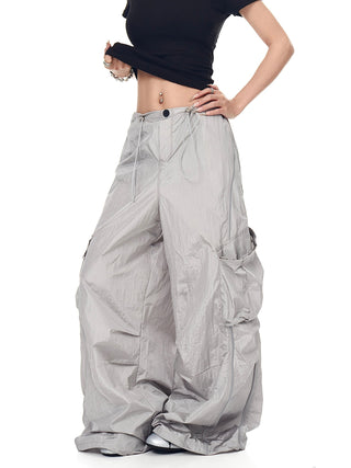 multi-pocket paratrooper pants