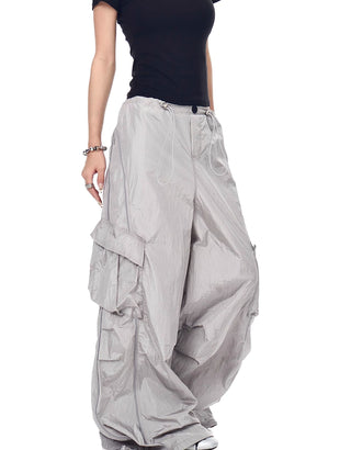 multi-pocket paratrooper pants