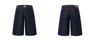 washed denim shorts