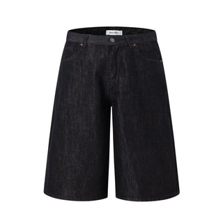 washed denim shorts
