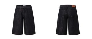 washed denim shorts