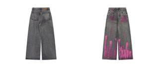 graffiti washed jeans