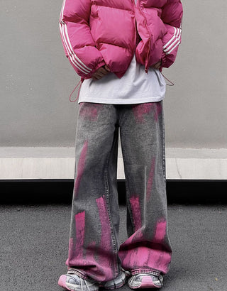 graffiti washed jeans