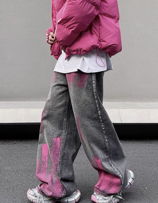 graffiti washed jeans