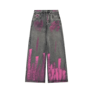 graffiti washed jeans
