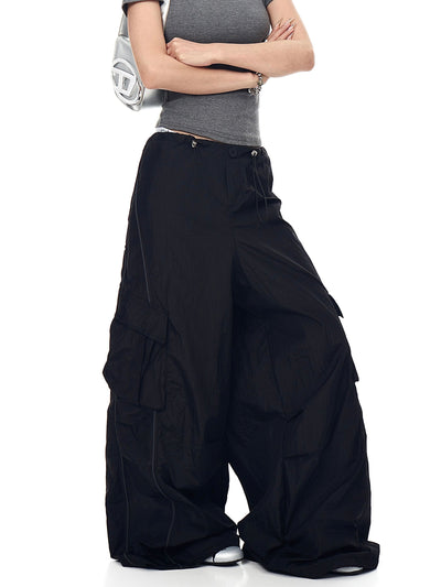 multi-pocket paratrooper pants