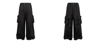multi-pocket paratrooper pants