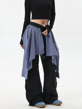 plaid overalls
