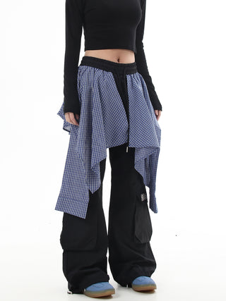 plaid overalls