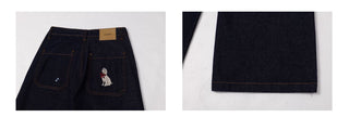 embroidered jeans