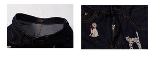 embroidered jeans