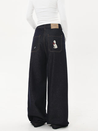 embroidered jeans