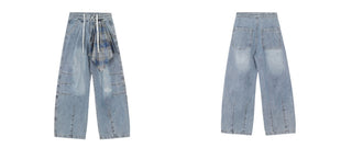 detachable plaid jeans