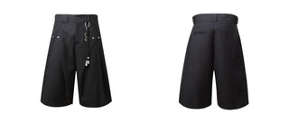 pleated cropped trousers