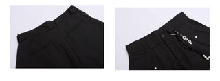pleated cropped trousers