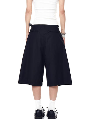 pleated cropped trousers
