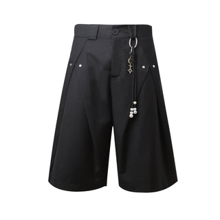 pleated cropped trousers