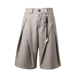 pleated cropped trousers