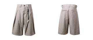 pleated cropped trousers
