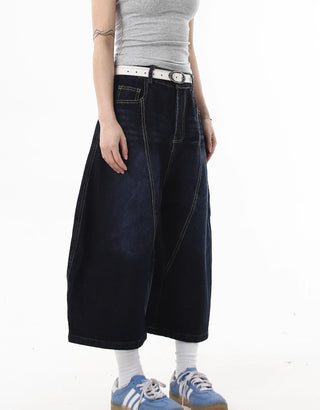 embroidered denim jumpsuit