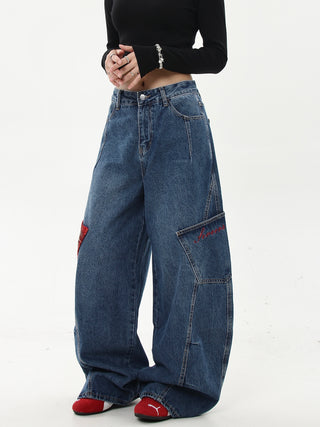 stitching machete jeans