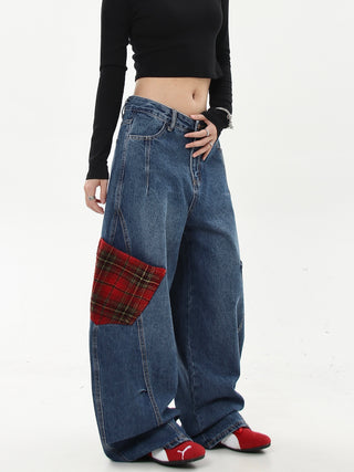 stitching machete jeans