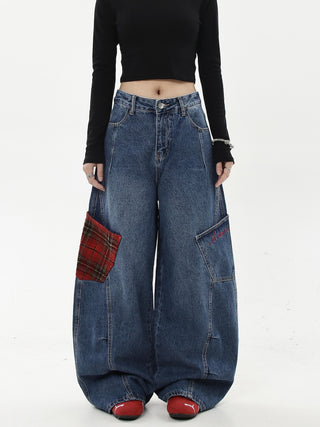 stitching machete jeans