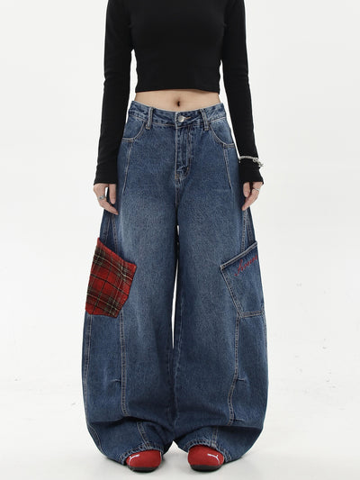 stitching machete jeans