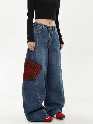 stitching machete jeans