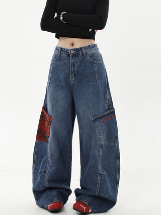 stitching machete jeans