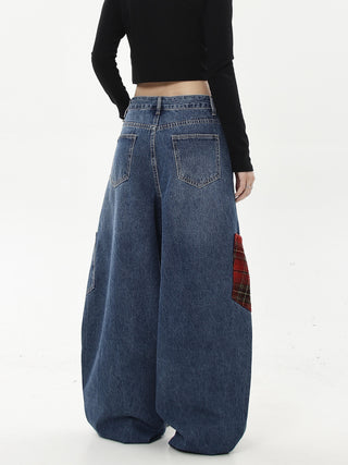 stitching machete jeans