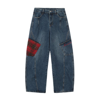stitching machete jeans