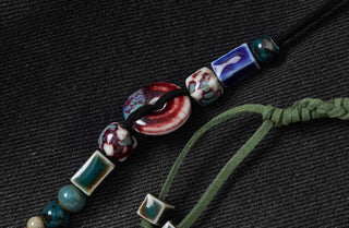 beaded lanyard keychain
