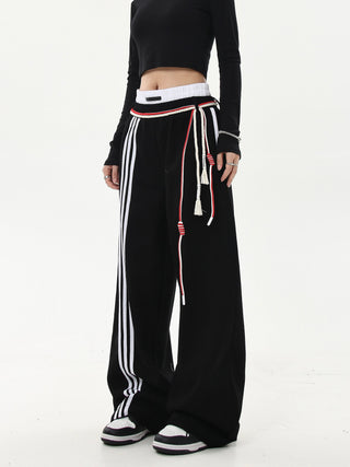 retro lace-up sweatpants