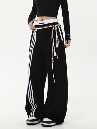 retro lace-up sweatpants