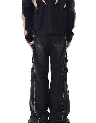 washed hole jeans