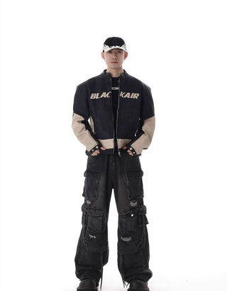 washed hole jeans