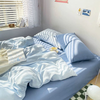 Solid Blue Bedding Set