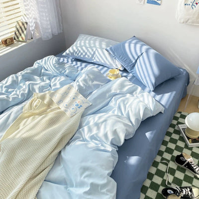 Solid Blue Bedding Set