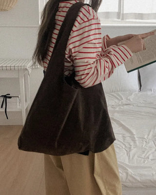 Suede shoulder bag