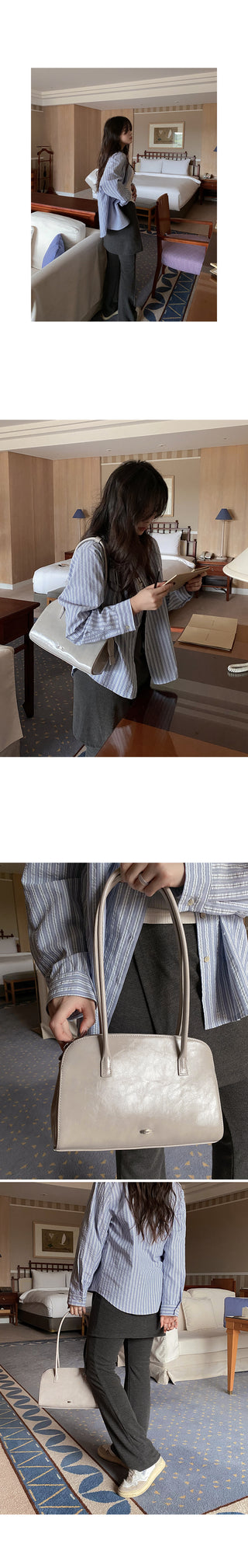 #LENTO. Baguette Tote Bag-4color