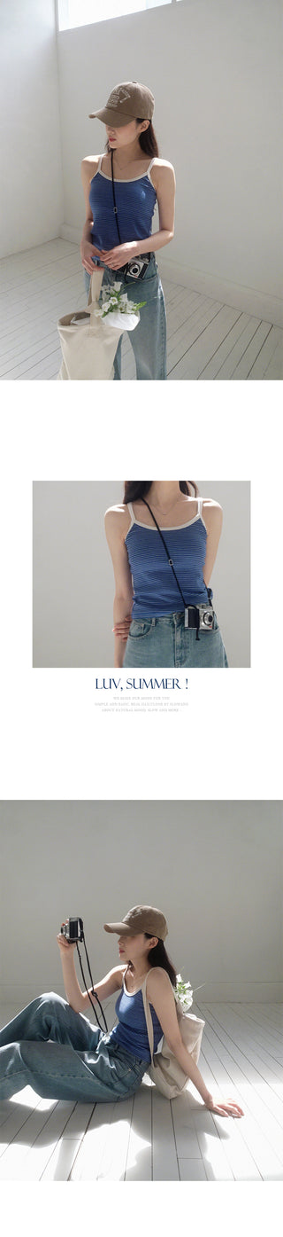 [5 colors] Striped Sleeveless