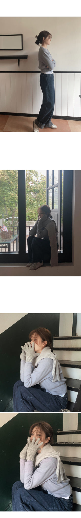 Y-neck modern cardigan
