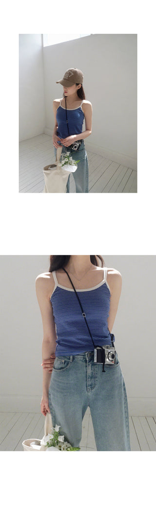 [5 colors] Striped Sleeveless