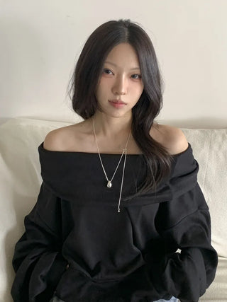Duon Tears Drop Surgical Steel Snake Chain Long Necklace